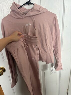 AYBL Pink Hooded Sweatshirt and Joggers Set